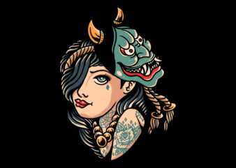 oni girl t shirt design online