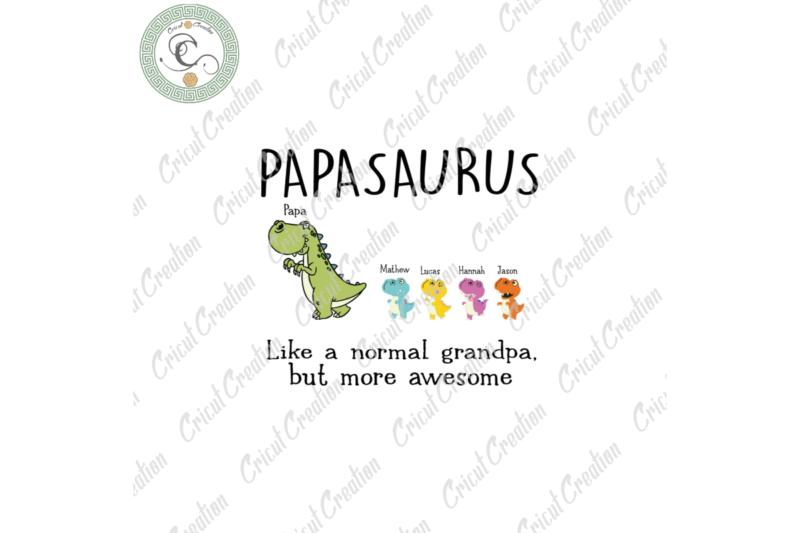 Papasaurus Diy Crafts, Dinosaur Grandpa Svg Files For Cricut, Dinosaur Family Silhouette Files, Trending Cameo Htv Prints