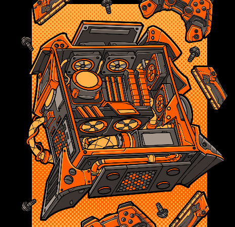 Pc game t shirt illustration