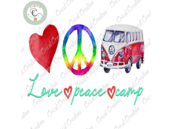 Trending gifts, love peace camper diy crafts, love camper png files for cricut, peace clipart silhouette files, trending cameo htv prints t shirt designs for sale