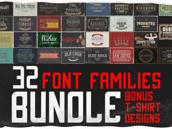 32 font bundle