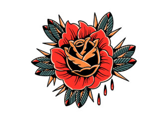 red rose t shirt design online