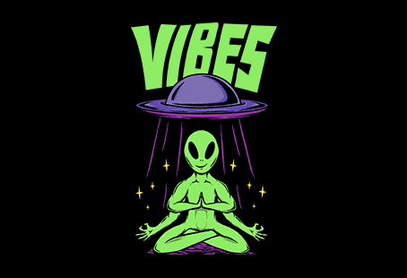 Vibes alien t-shirt design