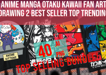 Anime Manga Otaku Kawaii Fan Art Drawing 2 Best Seller Top Trending t shirt vector