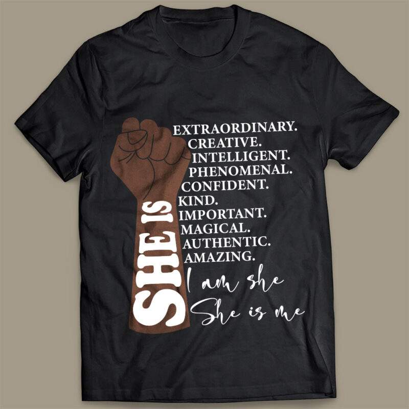 I Am She She Is Me Black History SVG Cricut, Juneteenth Tshirt Design