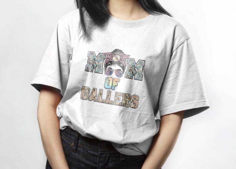 Mom Of Ballers Tshirt Design