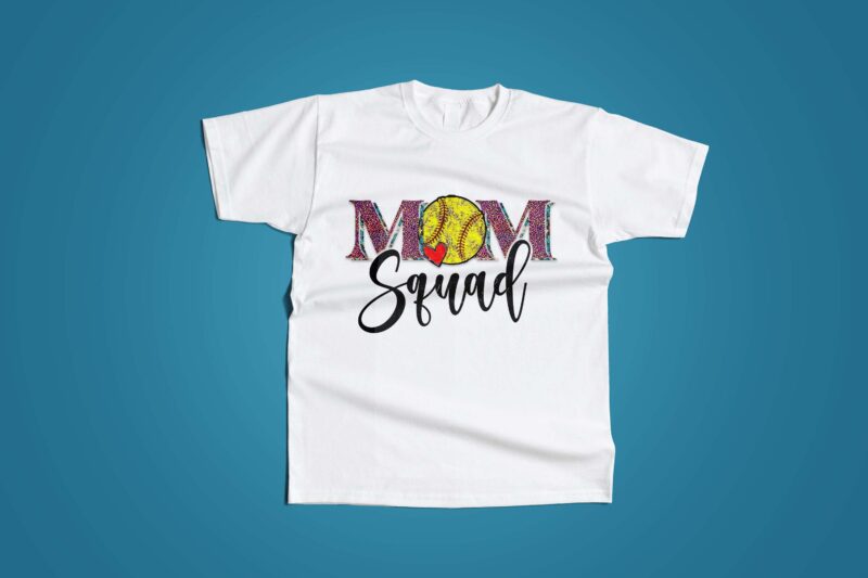 Mom Squad Sport Softball Tshirt Design