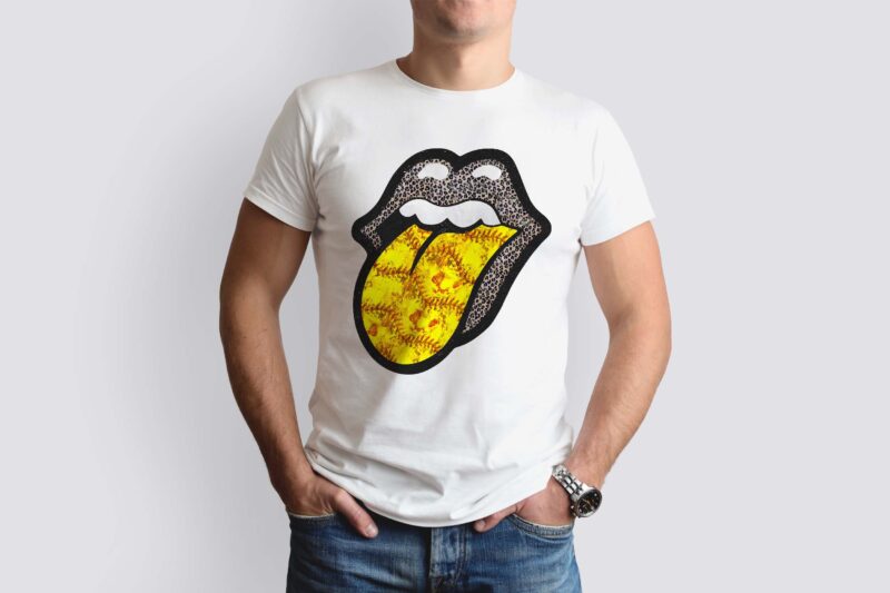Rolling Stones Softball Tshirt Design