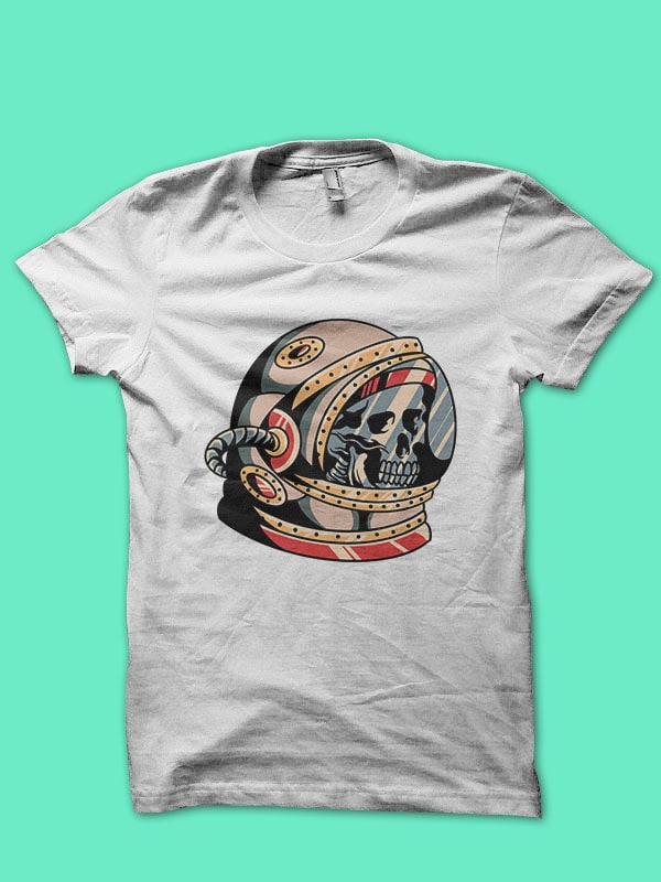 skull astronaut oldschool