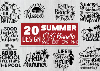 Summer SVG Bundle t shirt template vector