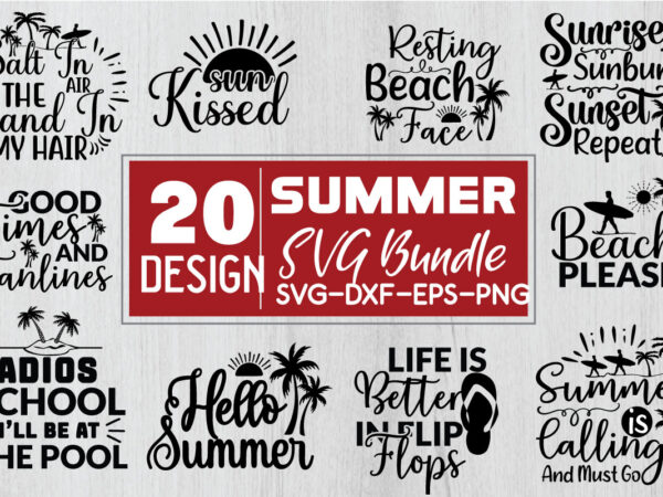 Summer svg bundle t shirt template vector