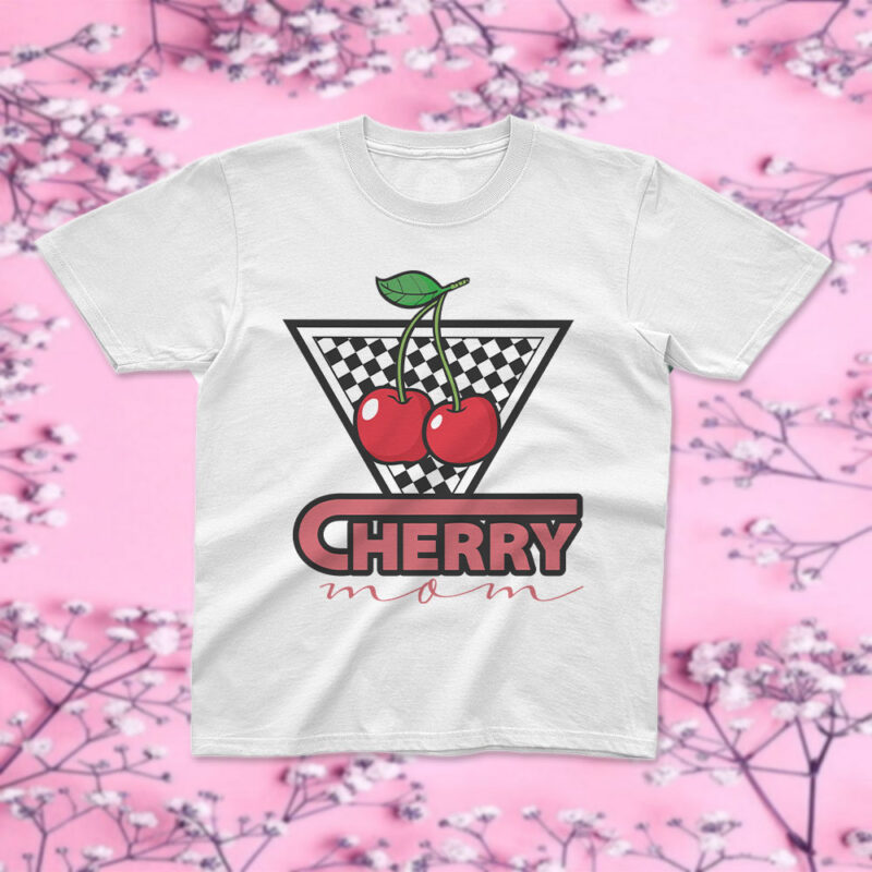 Cherry Mom Mothers Day Gift, Mothers Day Tshirt Graphic Design