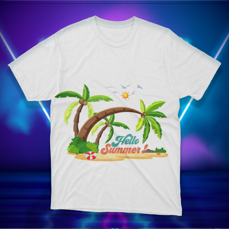 Hello Summer Hawaii SVG, Summer holidays Svg, Hawaii lover sublimation Design