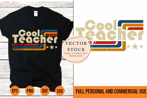 Cool teacher retro not like a regular teacher life shirt design best new 2022