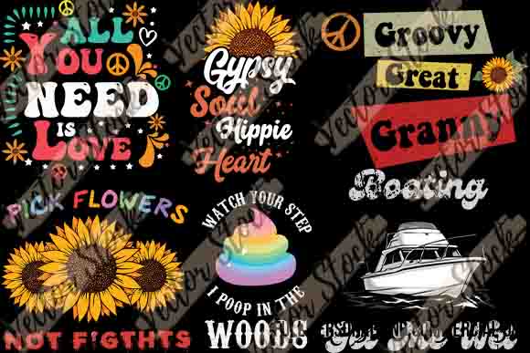 Hippie png Svg Vector 30 Design Bundle Best New