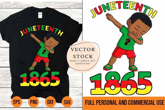 Juneteenth vector kids dabbing black king melanin brown skin boys dab best new 2022