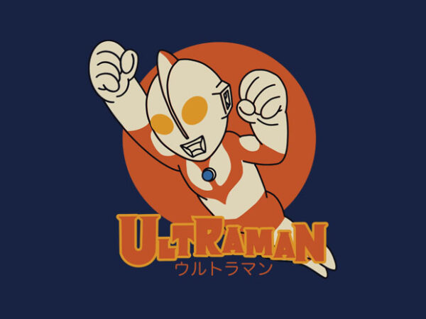 Kawaii ultraman t shirt vector art