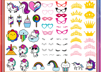 Combo 2000+ Unicorn Design SVG Bundle, Dada Unicorn Png, Svg, dxf, pdf, eps, jpg Dadacorn Png, Daddy Unicorn Sublimation, Instant Download CB998462714