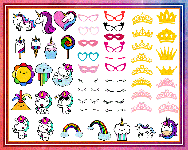 Combo 2000+ Unicorn Design SVG Bundle, Dada Unicorn Png, Svg, dxf, pdf, eps, jpg Dadacorn Png, Daddy Unicorn Sublimation, Instant Download CB998462714