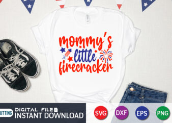 Mammy’s Little Firecracker Shirt, Mammy’s Shirt, 4th of July shirt, 4th of July svg quotes, American Flag svg, ourth of July svg, Independence Day svg, Patriotic svg, American Flag SVG, t shirt designs for sale