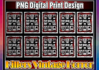 Killers Vintage Horror Png, Chucky Freddy, Jason It Sublimation, Killers Vintage Horror Png T-shirt, Retro Horror, Png Digital Print Design 1031625592