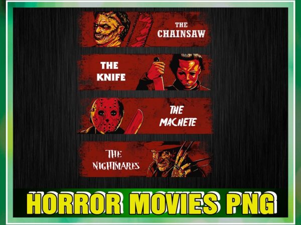 Horror movies png, scary characters, serial killers png, the chainsaw, the knife, the machete, the nightmare,png printable, instant download 1043992826 graphic t shirt