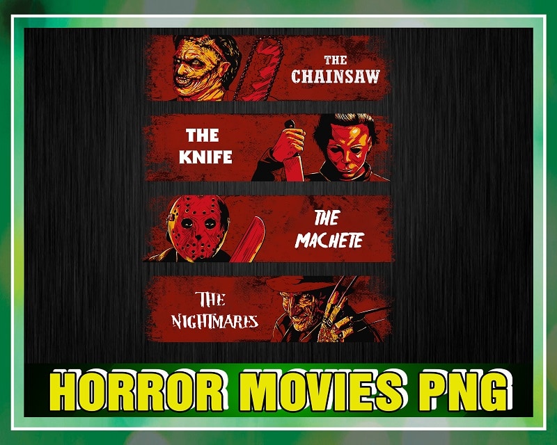 Horror Movies Png, Scary Characters, Serial Killers Png, The Chainsaw, The Knife, The Machete, The Nightmare,PNG Printable, Instant Download 1043992826