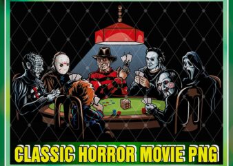 Classic Horror Movie Png, Horror Characters, Horror Party, Kileer Club, Horror Killers Playing Poker Png, PNG Printable, Instant Download 1057932535 t shirt vector file