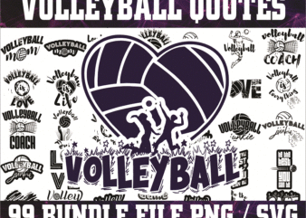 Bundle 100 Volleyball Quotes SVG / PNG, Volleyball Life Bunlde, Volleyball Athlele Ai, Sport Svg, Instant Download 1017563990