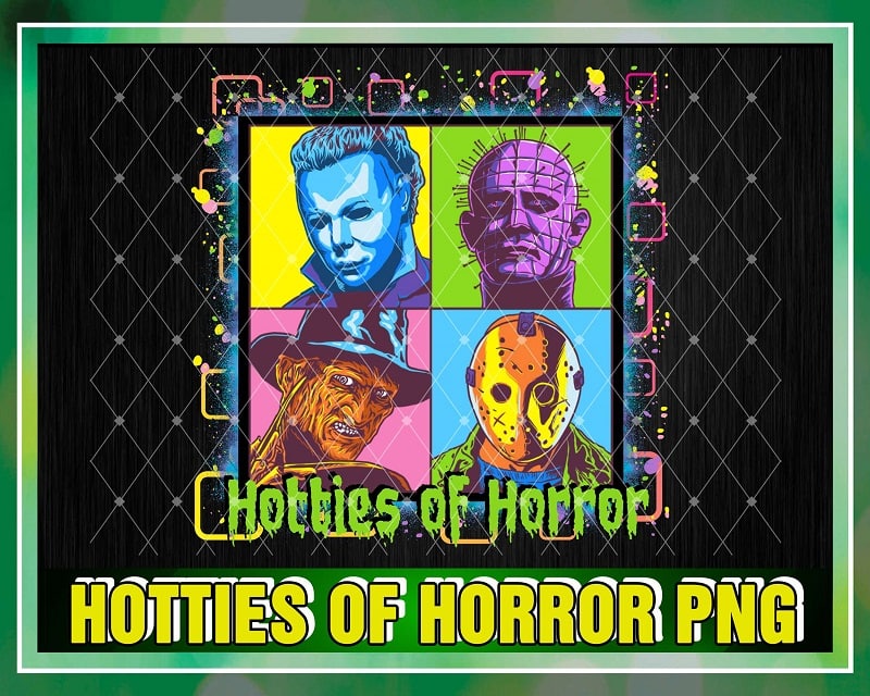 Hotties of Horror PNG, Scary Character’s Portraits, Horror killers, 80’s Horror Movies, Instant Download, Halloween Design, Sublimation 1059476207