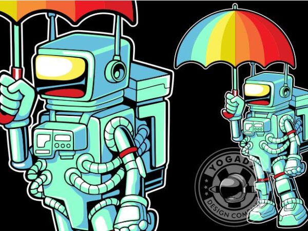 Astrobot t shirt vector