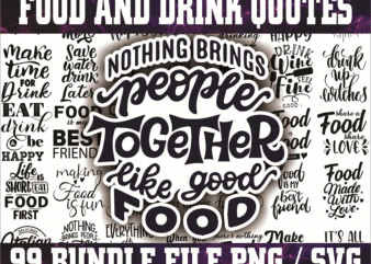 100 Food and Drink Quotes Bundle, Food and Drink Sayings Designs, Food and Drink Lovers, Svg Png Files, Funny Quotes, Instant Download 1017690650