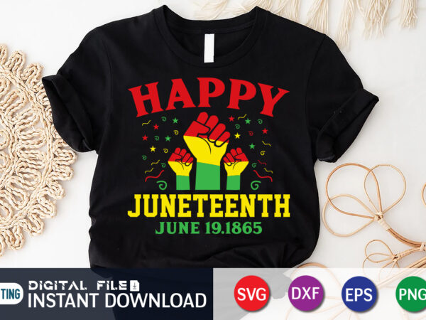 Happy juneteenth june 19.1865 t shirt vector graphic