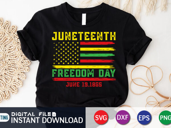 Juneteenth freedom day june 19.1865 t shirt vector, freedom day flag shirt