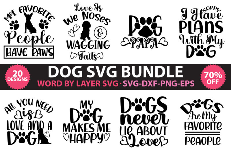 Dog SVG Bundle,Dog SVG Bundle, Dog Clipart, Dog Mom, Puppy Svg, Dog Breed Svg, Dog Paw Svg, Dog Lover Svg, Animal Svg, hund svg,Png Files,Dog SVG Bundle, Dog Quote SVG,