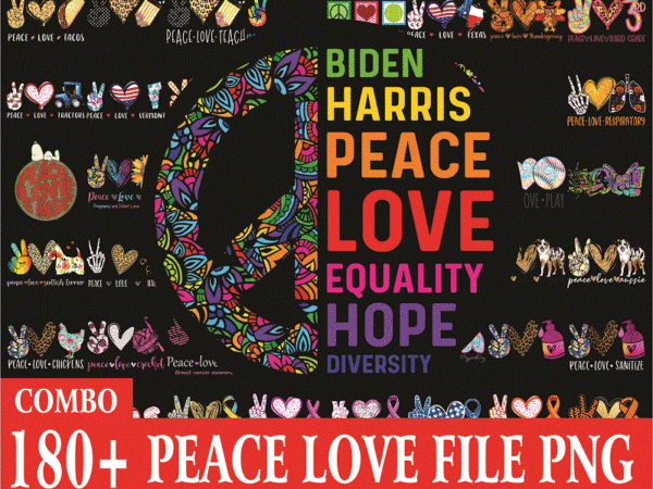 Bundle 170+ design peace love png, peace love christmas png, peace love everything png, peace love sublimation png, instant digital dowload 892910532