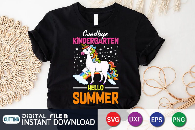 Unicorn Kindergarten Graduation SVG Bundle T Shirt Graphic