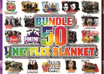 Bundle 50 Designs Netflix Blanket PNG, Hallmark Blanket, Christmas Blanket, Movie Blanket PNG, Sublimation Design, Digital Download 898004174
