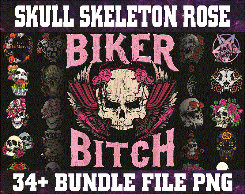 35+ Skull Skeleton Rose PNG Bundle , FLower Skull png, ROSE png Floral Skull Clip Art, Skull Mom Life png, Skeleton, PNG For Sublimation 1020974926