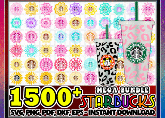 Combo 1500+ Starbucks Mega Bundle, Starbucks Coffee Logos, Starbucks Font, Files For Cricut Svg, Png, Dxf, Eps, Jpg, Instant Download 1021134989 t shirt vector file