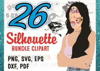 Bundle 26 Girls Silhouette Clipart, Svg, Png, Dejavu Png, Good for you Png, Rainbow Svg, Beautiful Young Girl Svg, Instant Download 1025541562 t shirt template