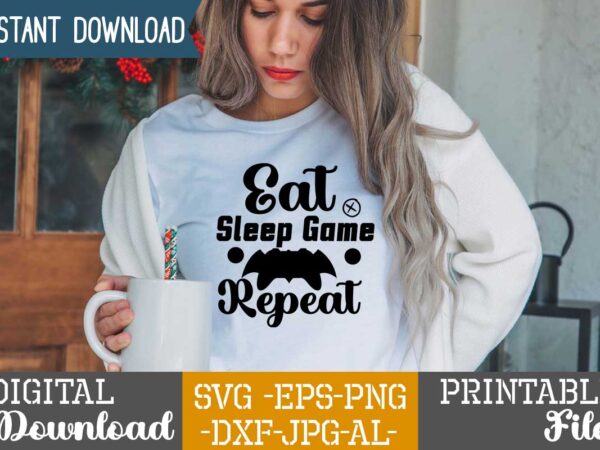 Eat sleep game repeat,eat sleep cheer repeat svg, t-shirt, t shirt design, design, eat sleep game repeat svg, gamer svg, game controller svg, gamer shirt svg, funny gaming quotes, eat