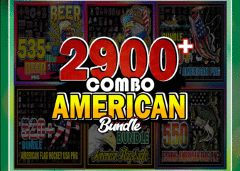 Combo 2900+ American PNG Bundle, American Flag Hockey USA png, Beer American flag, Fishing American Flag Vintage, 4th of July PNG, Fathers Day CB1007227130 t shirt vector file