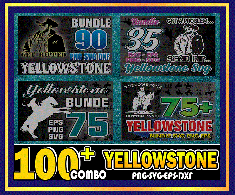 Combo 100+ Yellowstone SVG Bundle, Beth Dutton Svg, Tv Shows Svg, Yellowstone svg png dxf, Cricut File, Clip Art, Digital Download CB1019134239