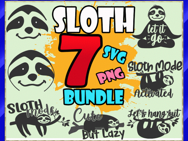 Sloth svg bundle | svg cut file | commercial use | instant download | printable vector clip art | funny cute sloth designs | sloth cut file 689314800