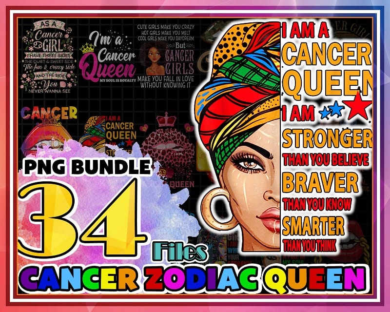 Bundle 34 Cancer Zodiac Queen Png, Cancer Black Queen, Cancer Girl Png, Queen are born in June/July, July Melanin Queen, July Birthday Png 1018442985