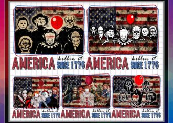 Bundle 4th Of July Horror Killers PNG, Horror Killers PNG, Independence Day, Halloween Movie Fan, Jason Michael Freddy, Horror Characters 1026051594 t shirt template