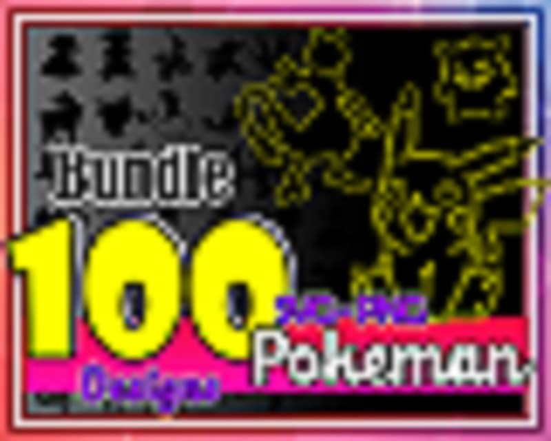 100 Designs Pokeman SVG Bundle, Pokemon Characters, Pokemon svg black white, Pokemon silhouette, Pikachu clipart svg, Files For Cricut 1028433609