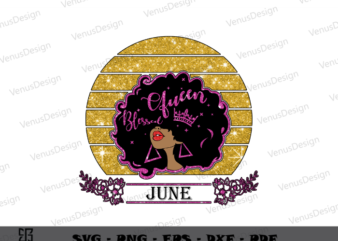 African Queen Number One Tshirt Design Sublimation Files, Black Woman Birthday Png Files, Afro American Art Sihouttle Files