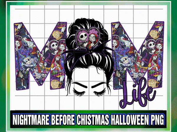Mom life halloween, nightmare before chistmas, purple glitter, png sublimation, digital download 1050454117 t shirt designs for sale